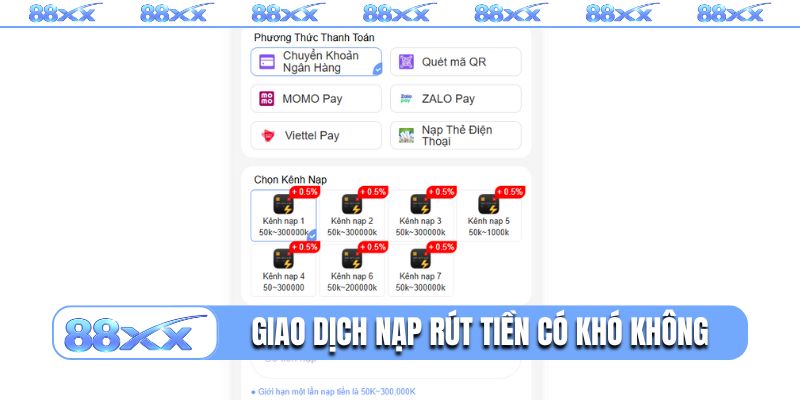 Giao dịch nạp rút tiền có khó - Câu hỏi thường gặp