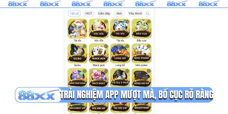 Trải nghiệm app mượt mà, bố cục cực kỳ rõ